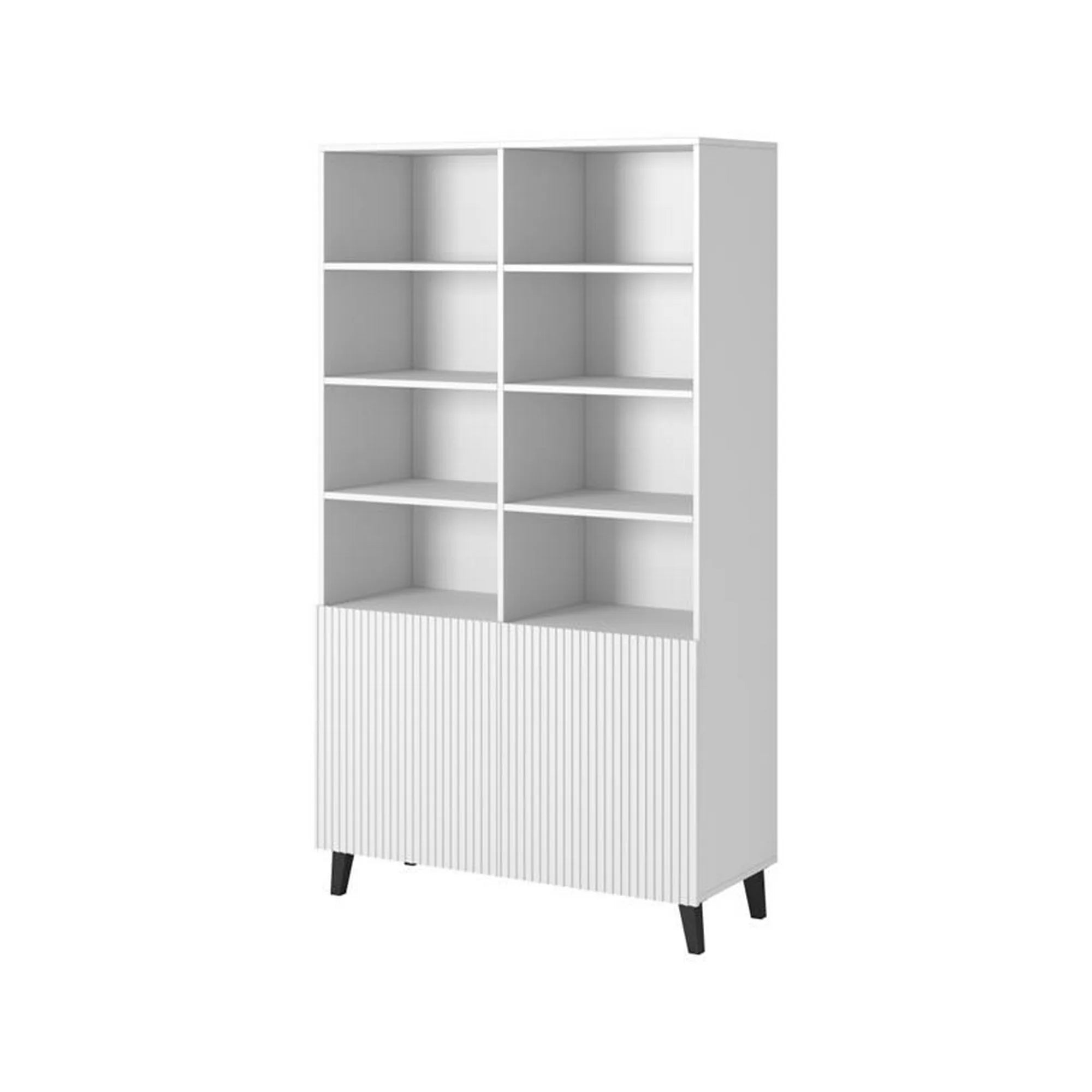 Biblioteca PAFOS, alb, PAL laminat, 101x40x177 cm
