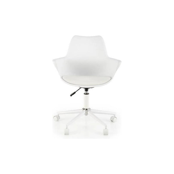 Scaun birou GASLY, alb, piele ecologica, 62x64x80/92 cm