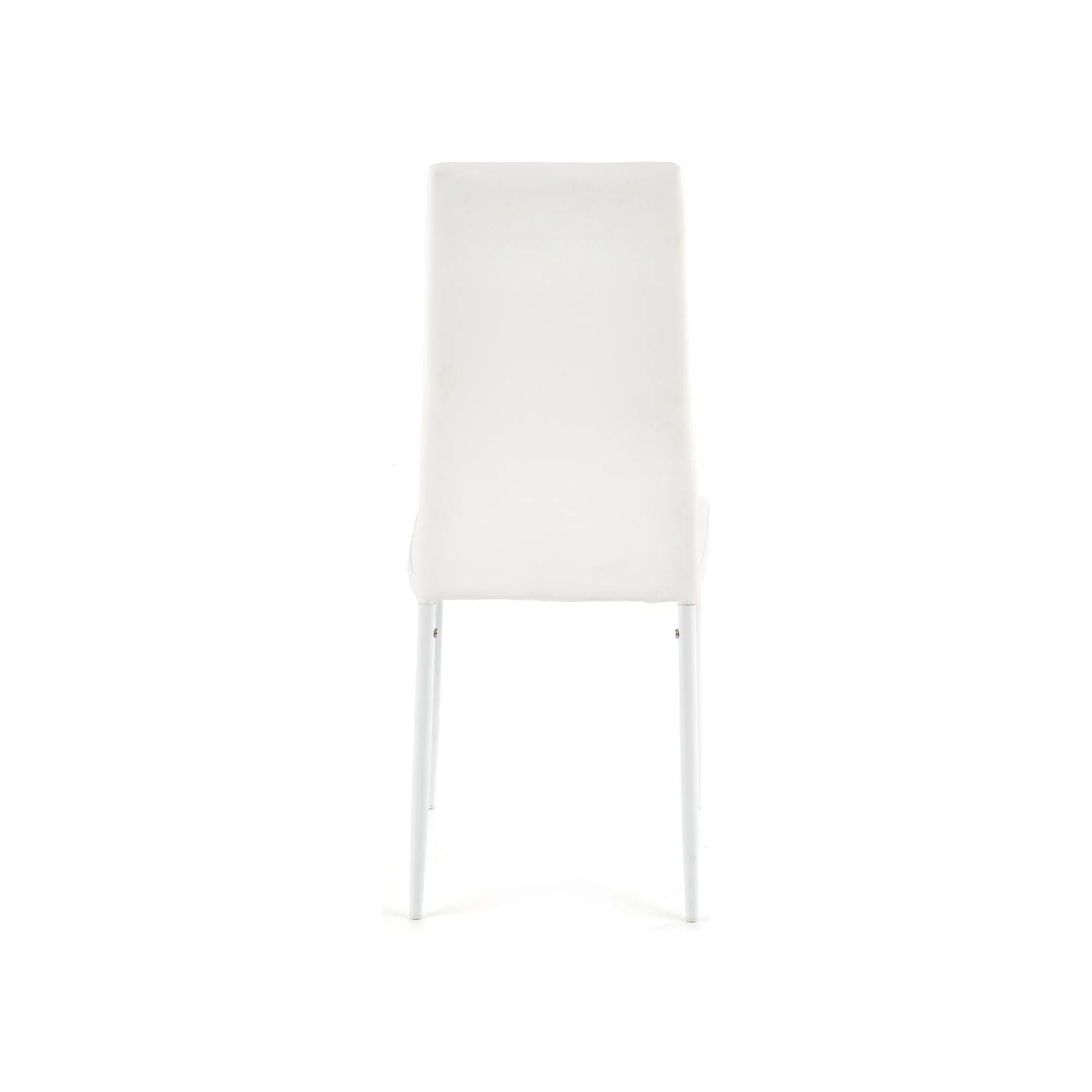 Scaune bucatarie K70, alb, piele ecologica/metal, 41x50x98 cm