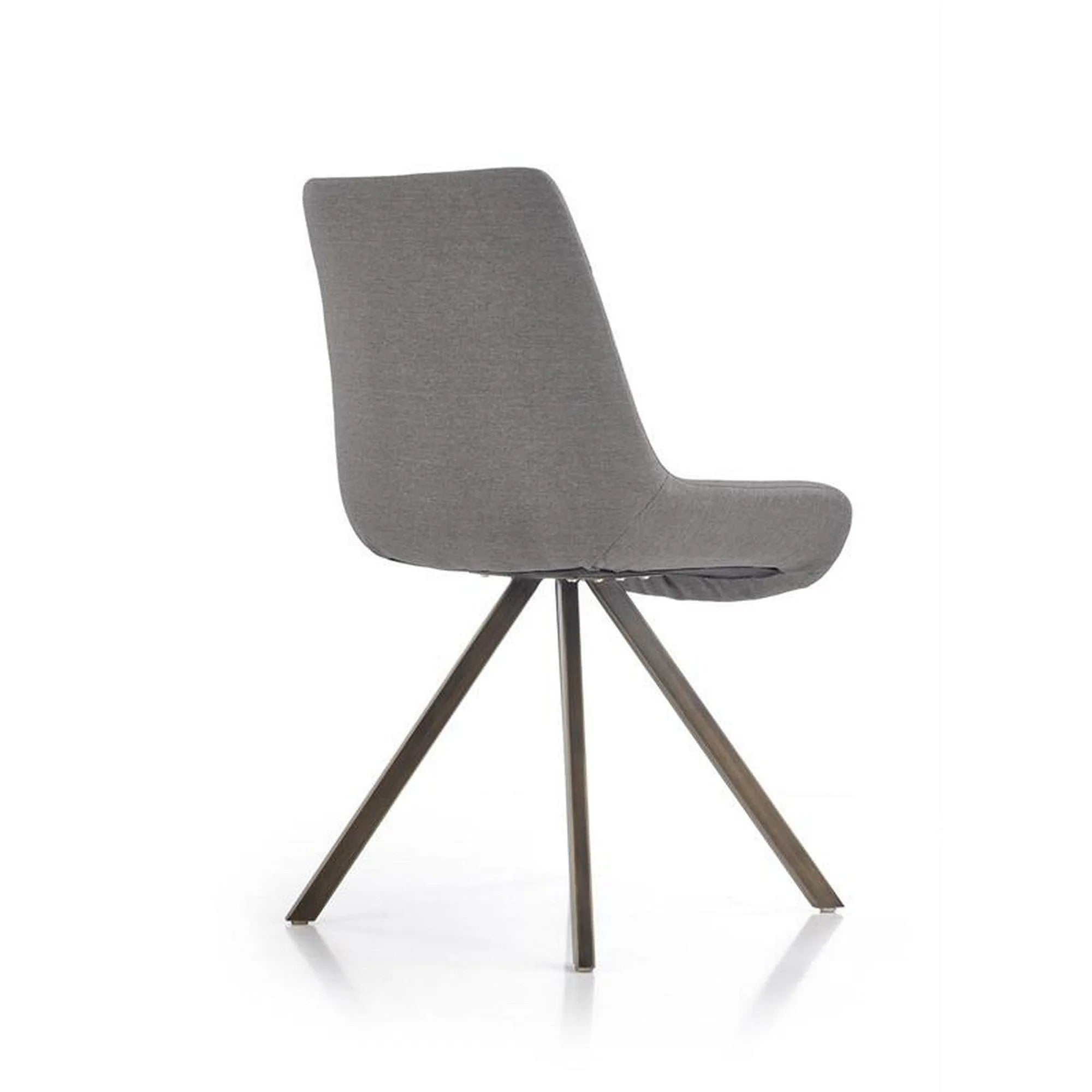Scaun tapitat K290, gri/auriu antic, stofa clasica/metal, 56X59X86 CM
