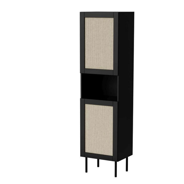 Dulap JUTA, negru, cu 2 usi, 50x40x190 cm