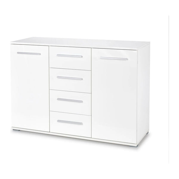 Comoda LIMA KM4, alb, PAL, 116x40x82 cm