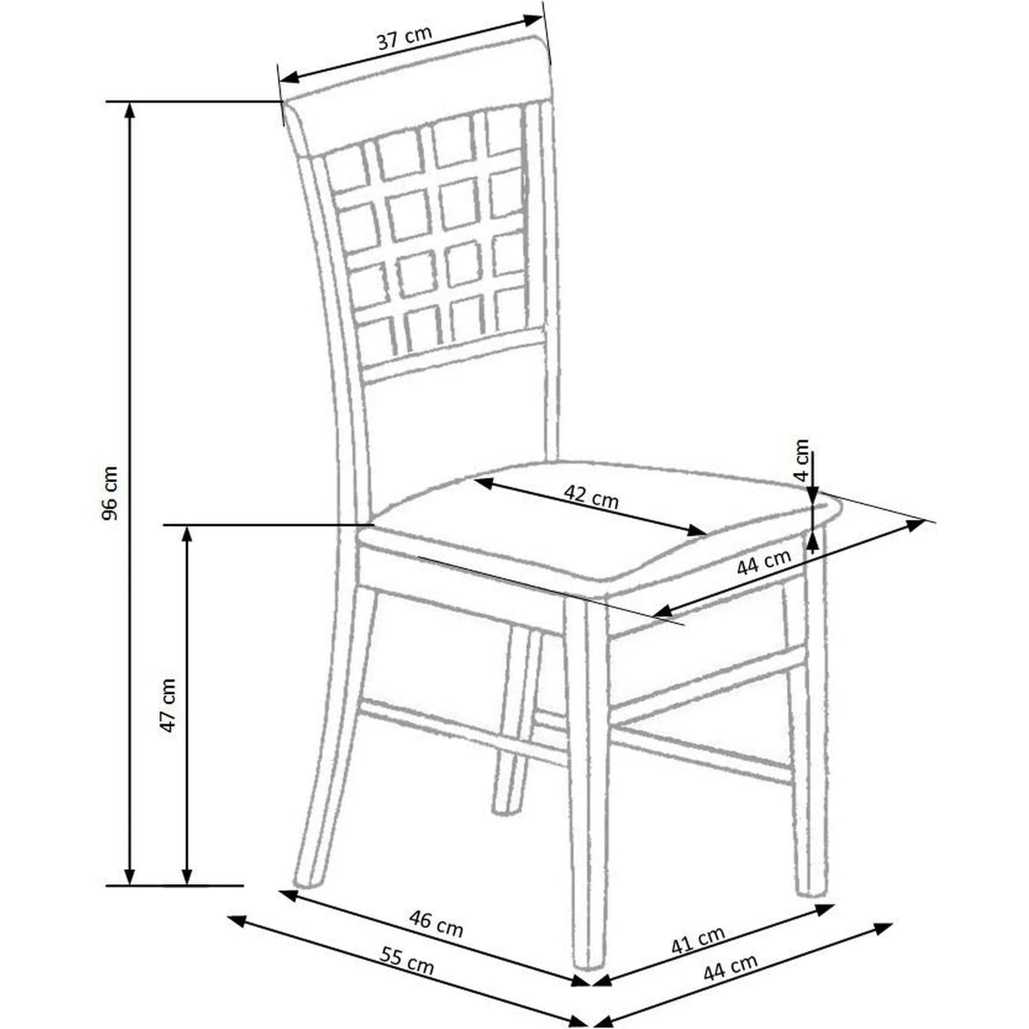 Scaun GERARD 3, gri/alb, stofa clasica/lemn, 44x43x96 cm