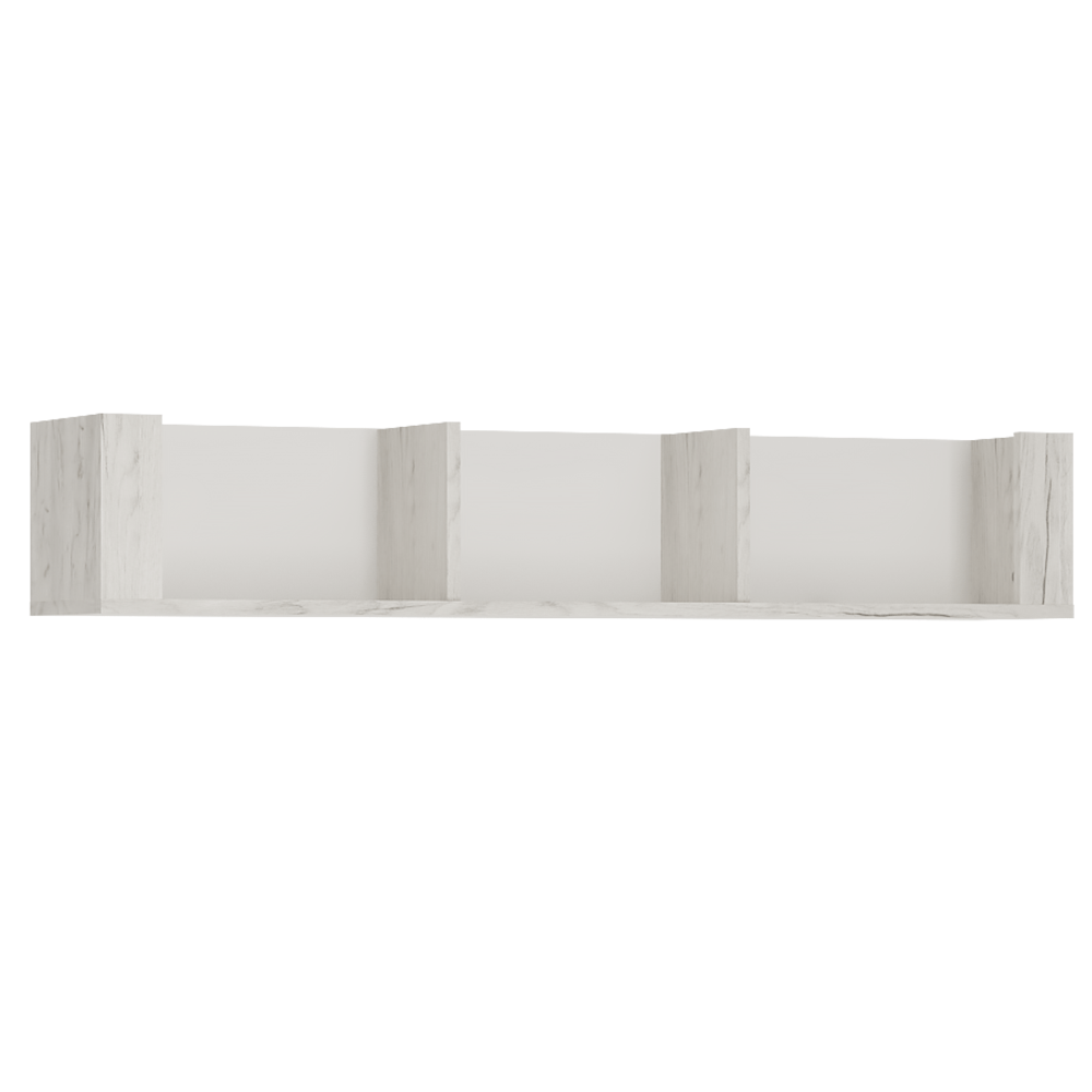 Raft ANGEL TIP 61, alb craft, PAL melaminat, 118x25x22 cm