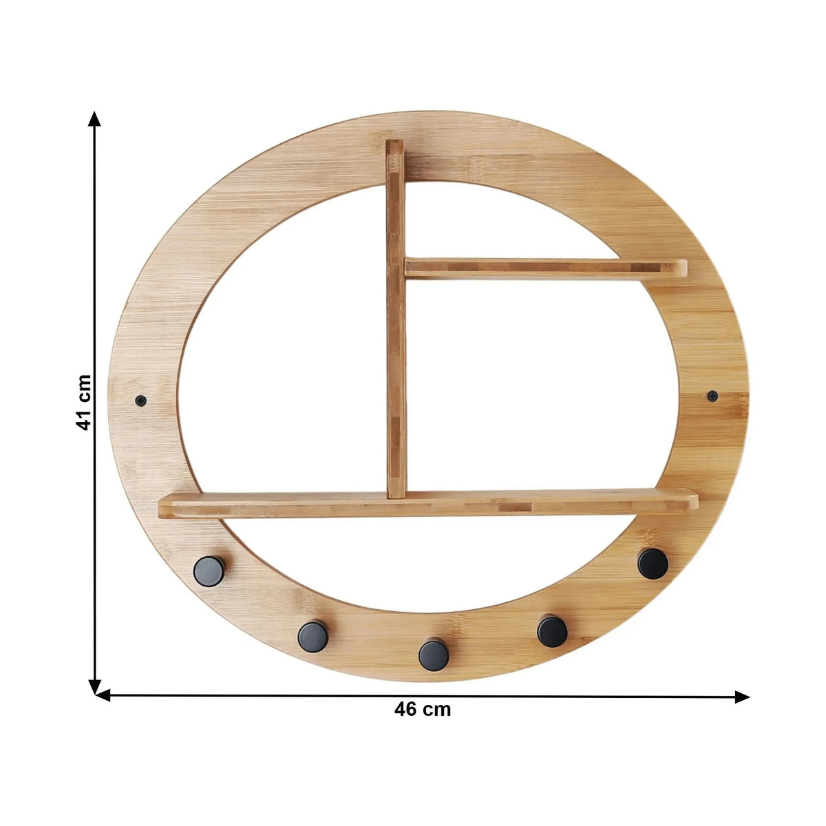 Raft ARTID TYP 1, stejar/negru, lemn/otel, 46x10x41 cm