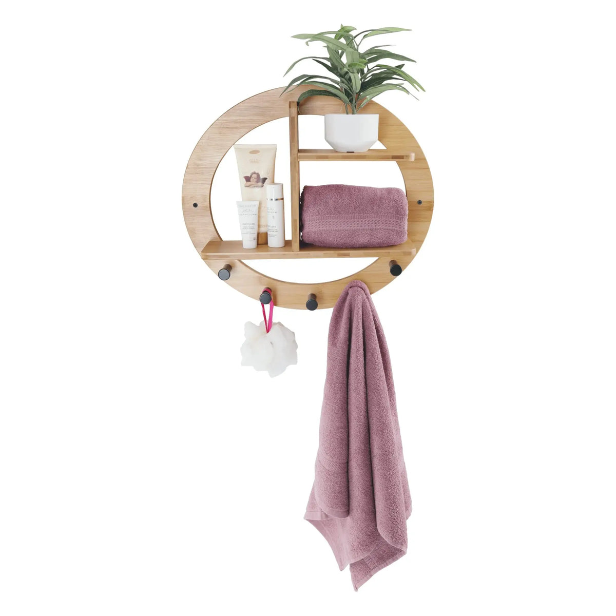 Raft ARTID TYP 1, stejar/negru, lemn/otel, 46x10x41 cm