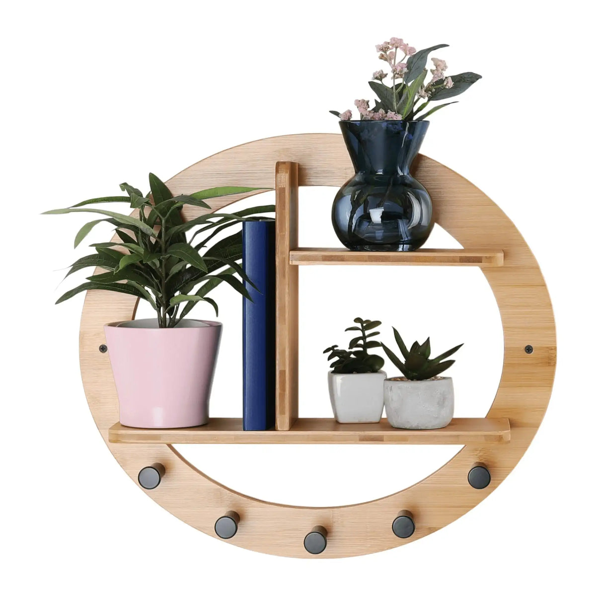 Raft ARTID TYP 1, stejar/negru, lemn/otel, 46x10x41 cm