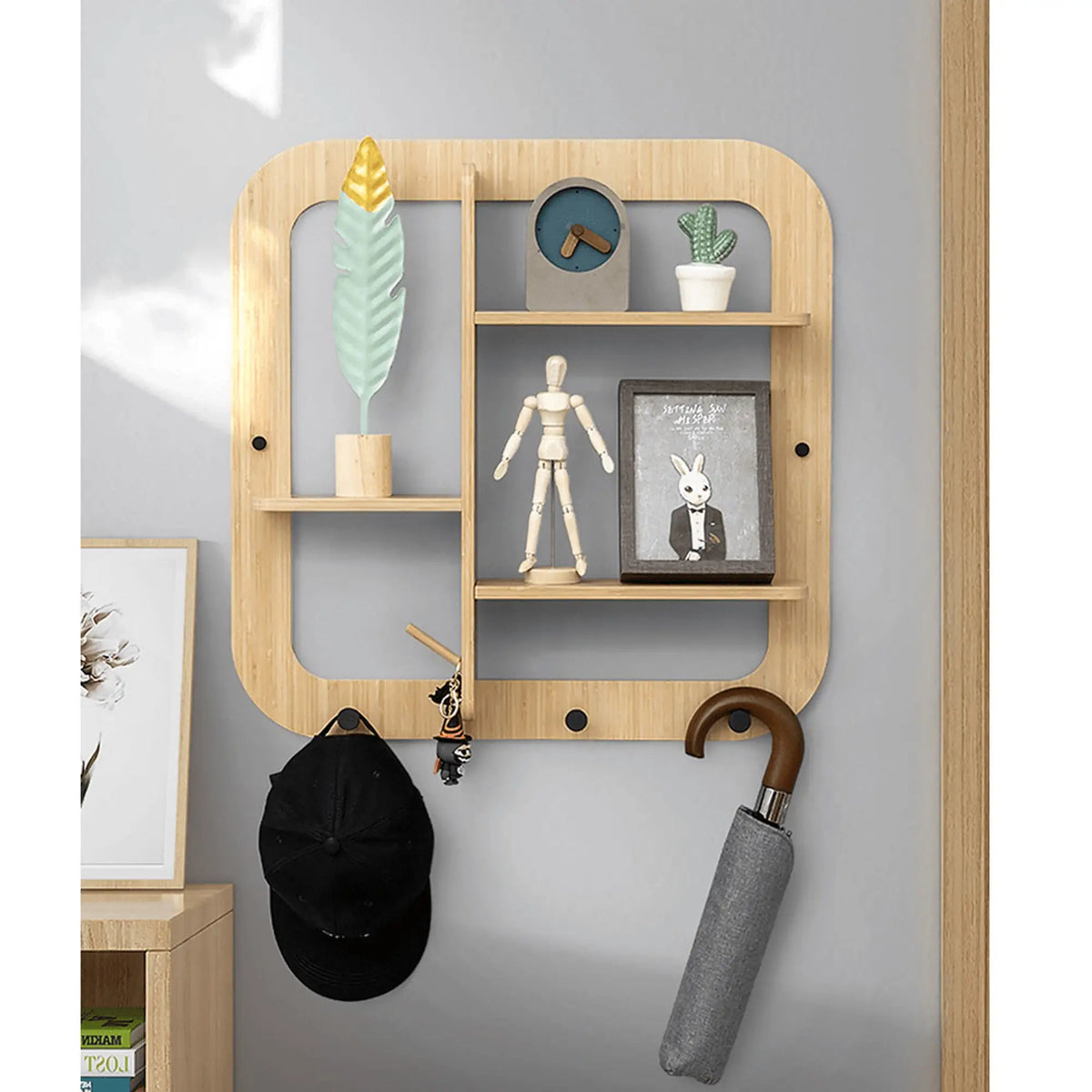 Raft ARTID TYP 2, stejar natural, lemn, 52x10x60 cm