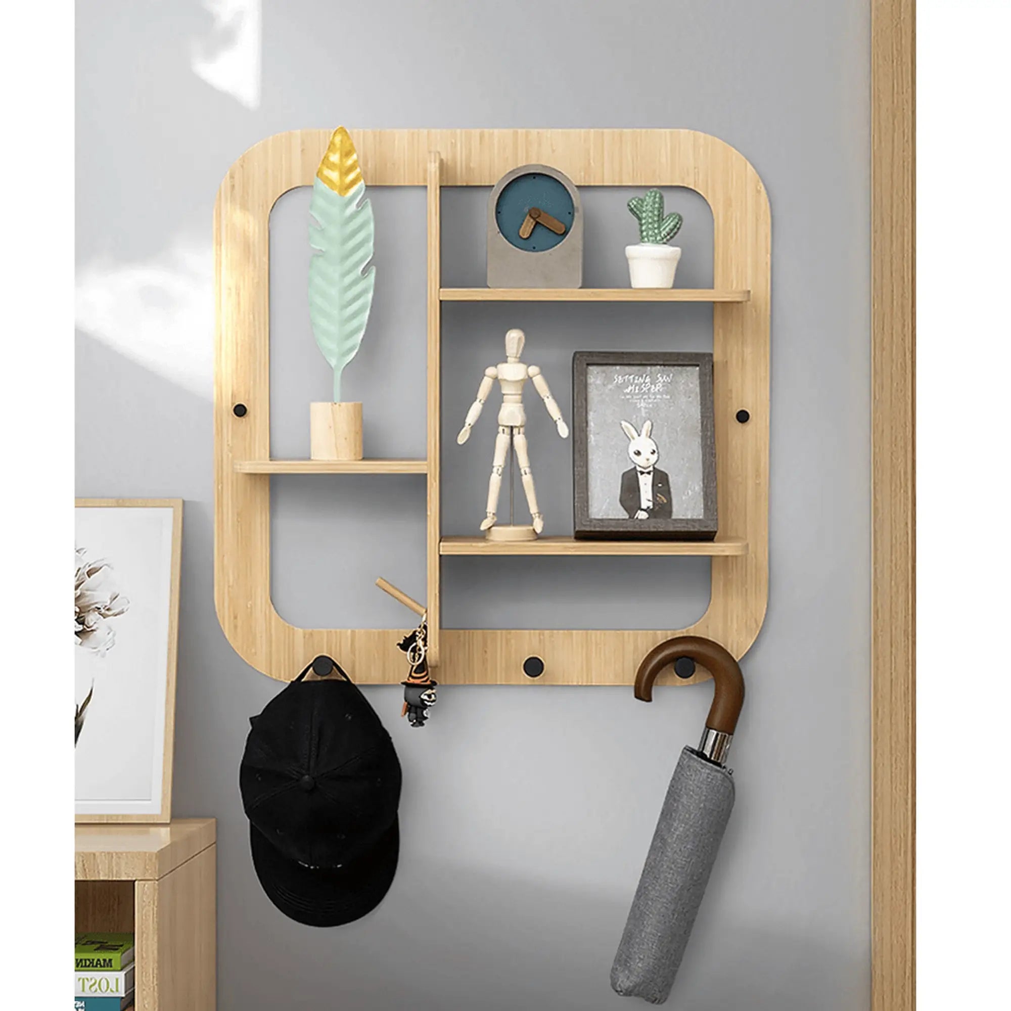 Raft ARTID TYP 2, stejar natural, lemn, 52x10x60 cm