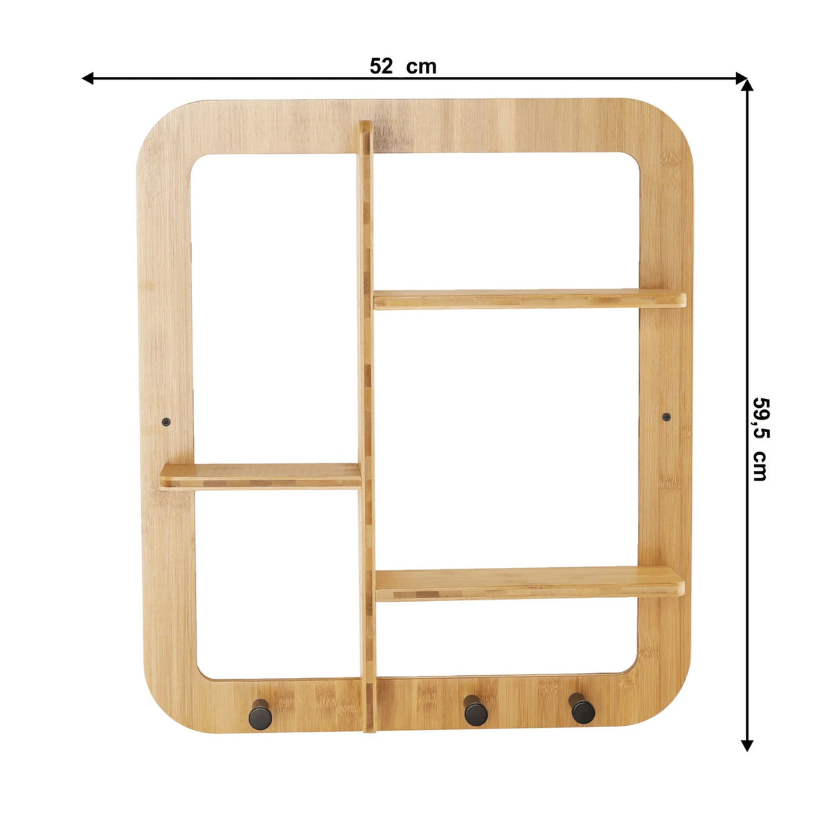Raft ARTID TYP 2, stejar natural, lemn, 52x10x60 cm
