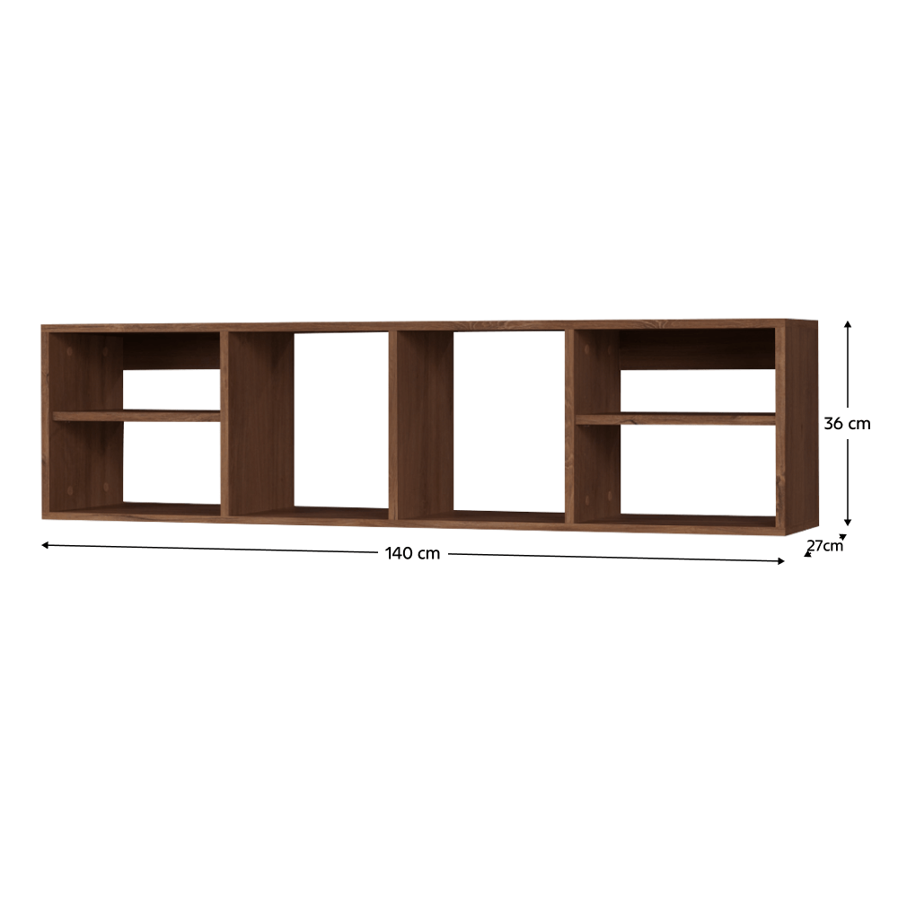 Raft HILARD AR10, stejar stirling, DTD laminat,140x27x36 cm