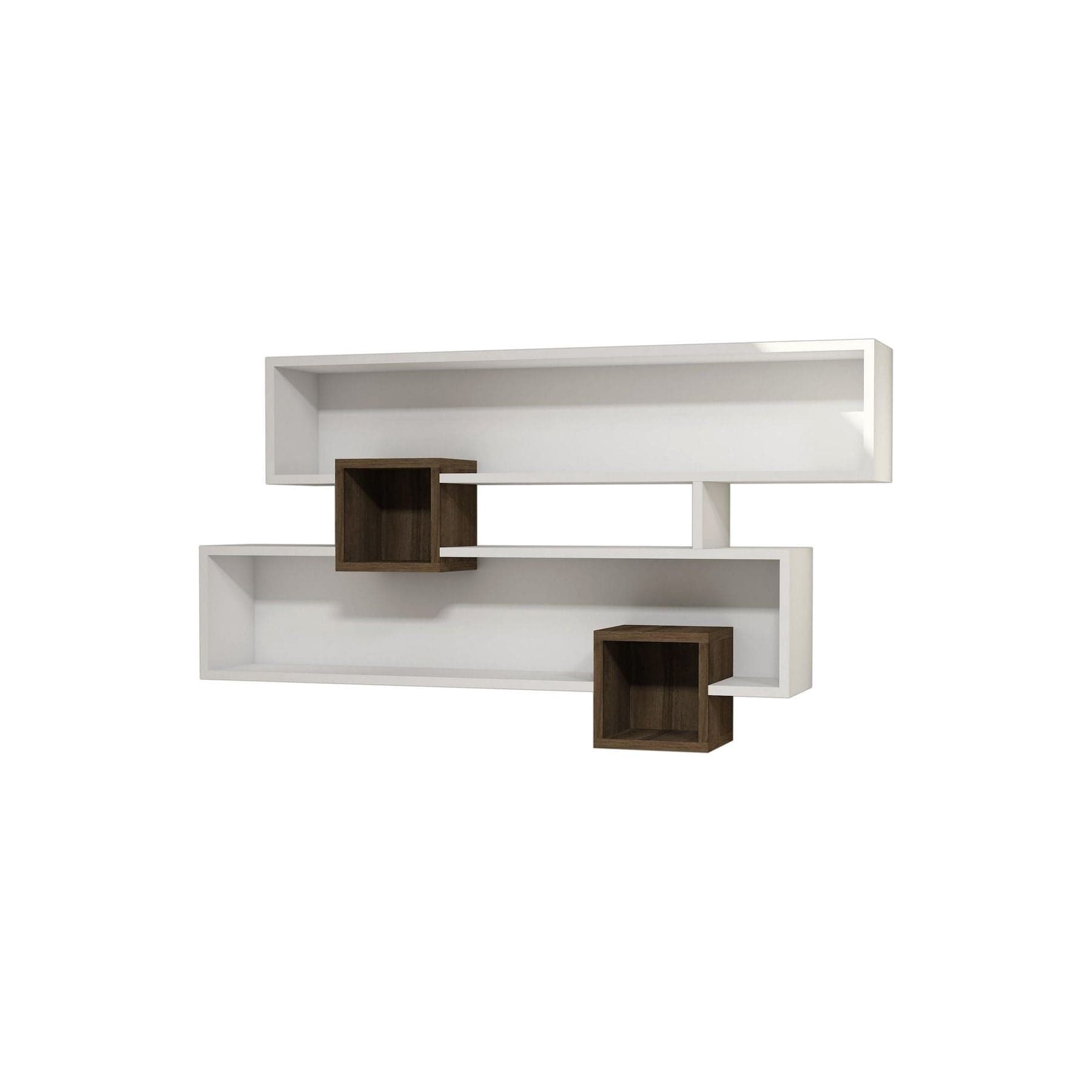 Raft KAREN, alb/nuc, PAL melaminat, 120x22x75 cm