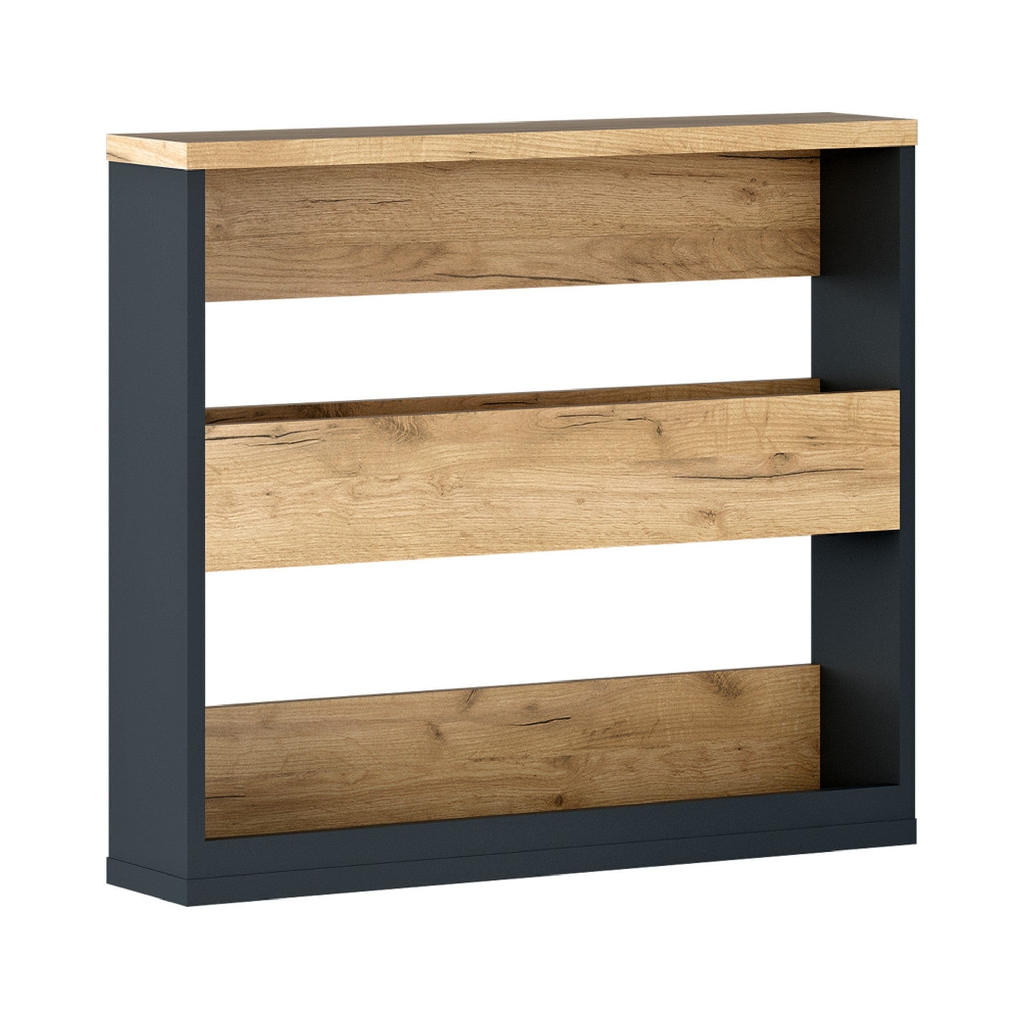 Raft KLAUDIUS TYPE 5, gri grafit/stejar artisan, 70x20x62 cm