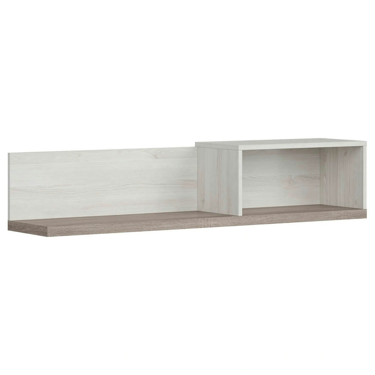 Raft LUCA JUZI, zada sibiu deschis/stejar sonoma, PAL laminat, 141x31x30 cm