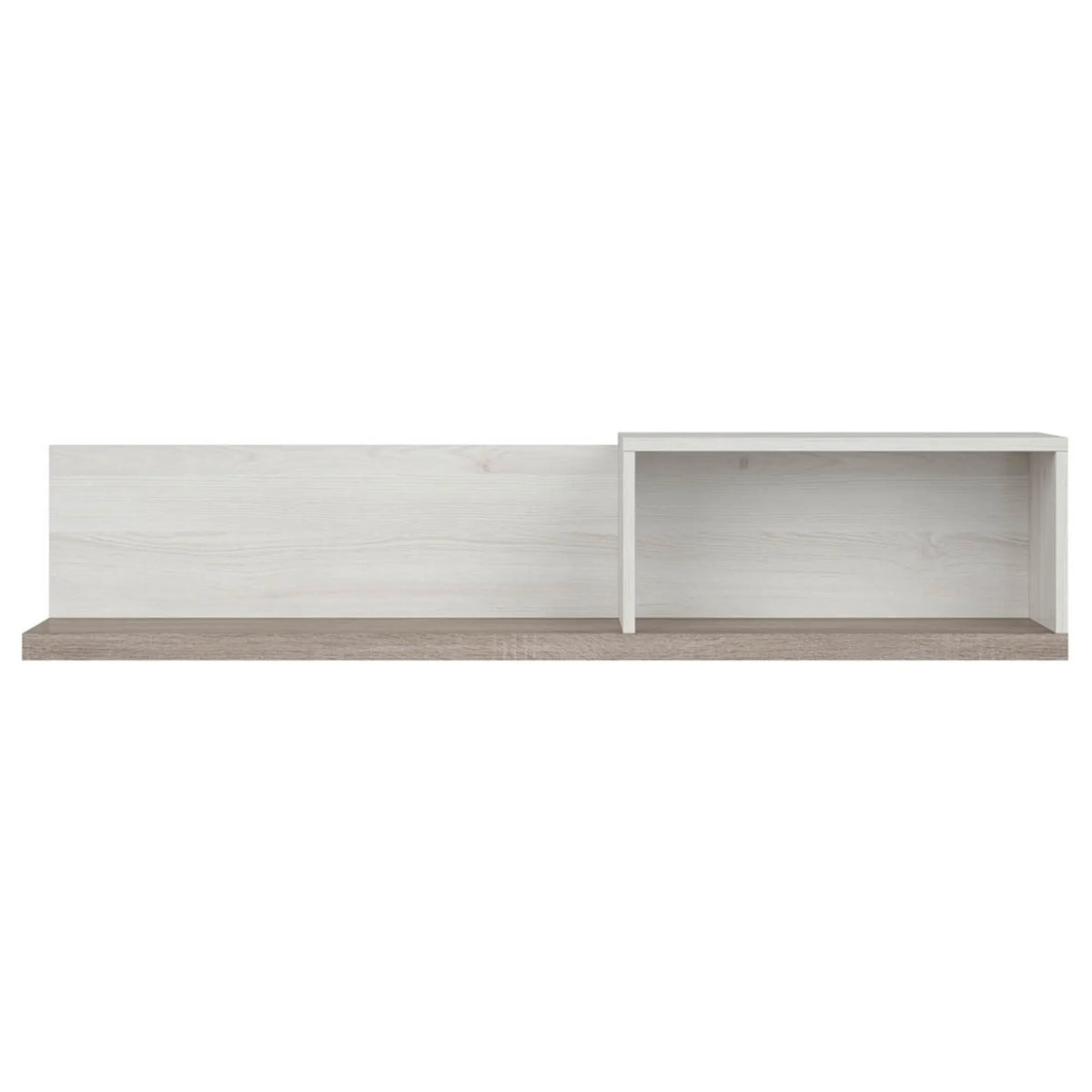 Raft LUCA JUZI, zada sibiu deschis/stejar sonoma, PAL laminat, 141x31x30 cm