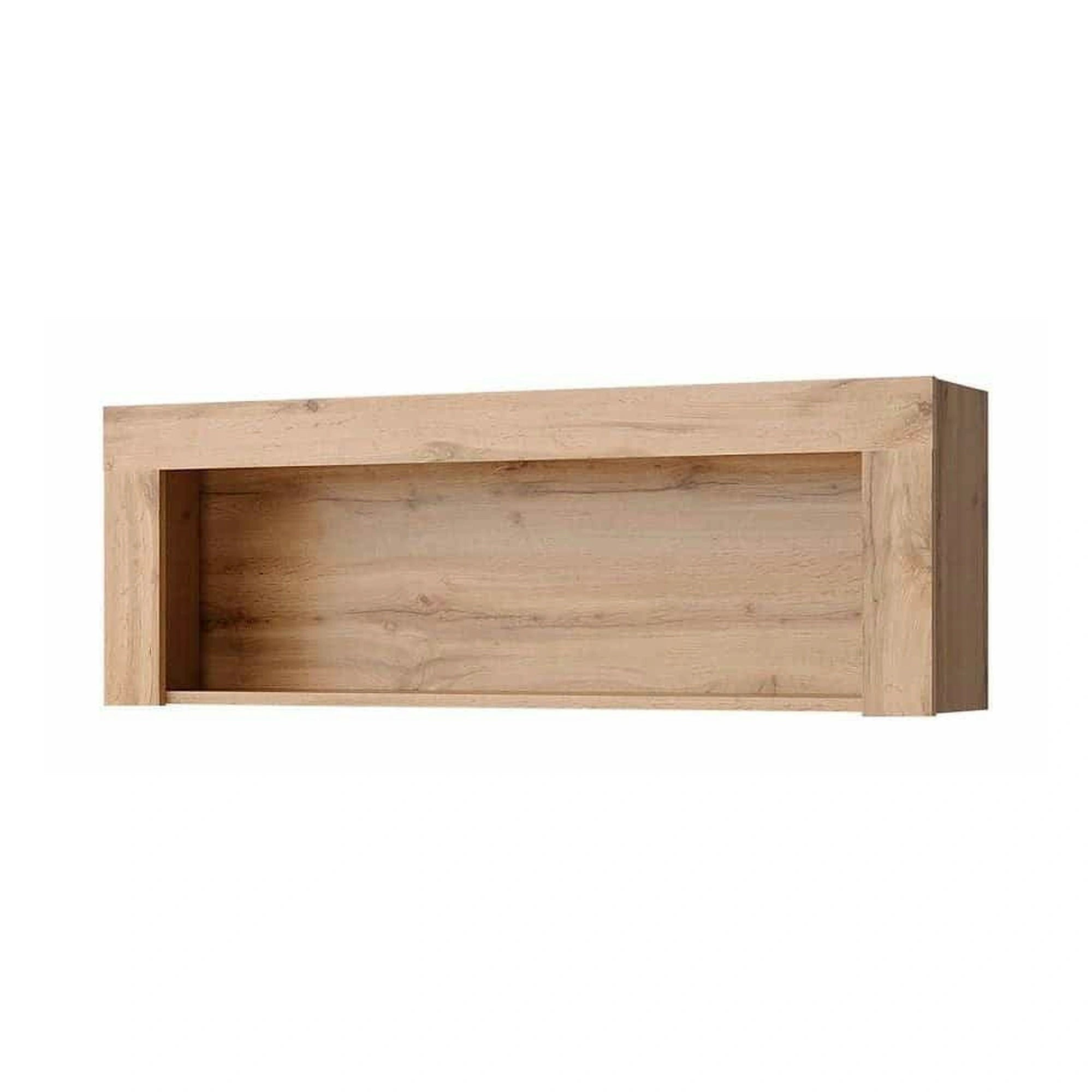 Raft MORTIZ, stejar wotan, PAL laminat, 112x23x39 cm
