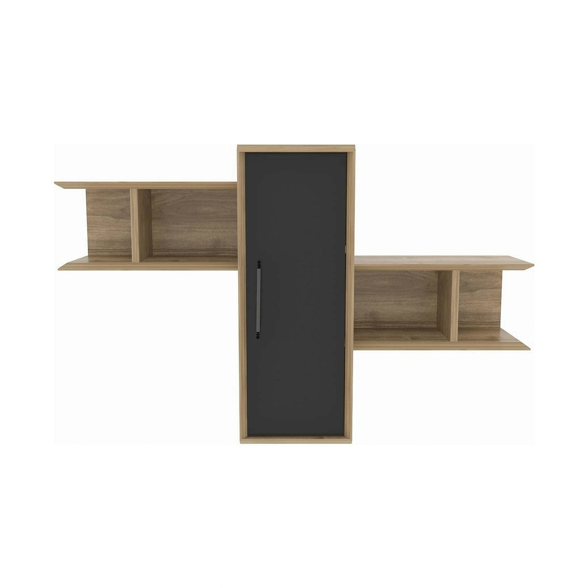 Raft OLIDA, nuc/negru, PAL melaminat, 119x35x52 cm