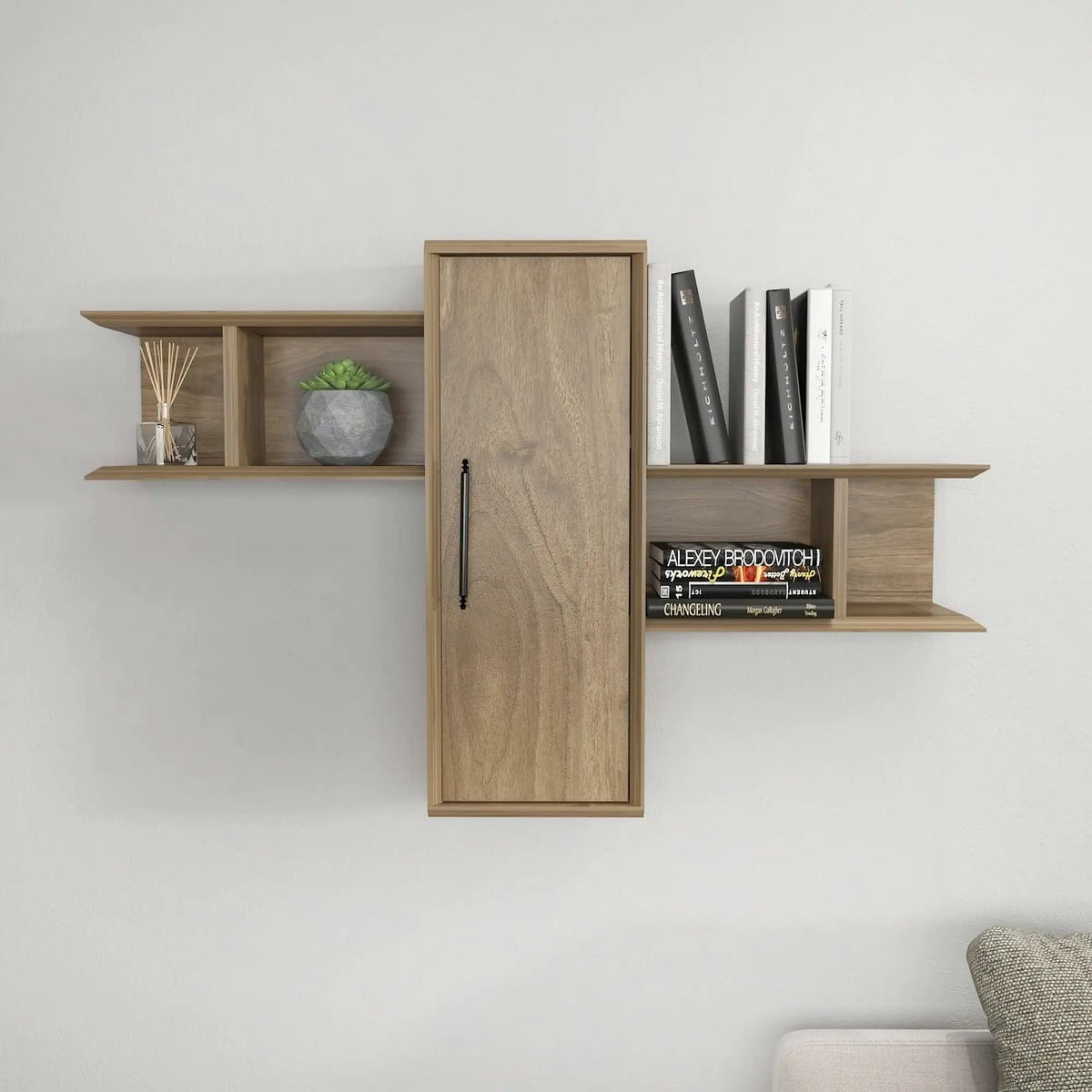 Raft OLIDA, nuc, PAL melaminat, 119x35x52 cm