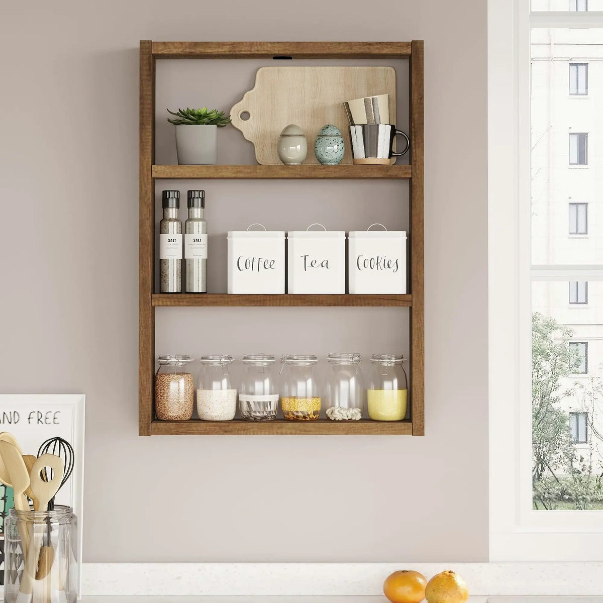 Raft PR1 - BR, nuc, PAL melaminat, 43x9x60 cm