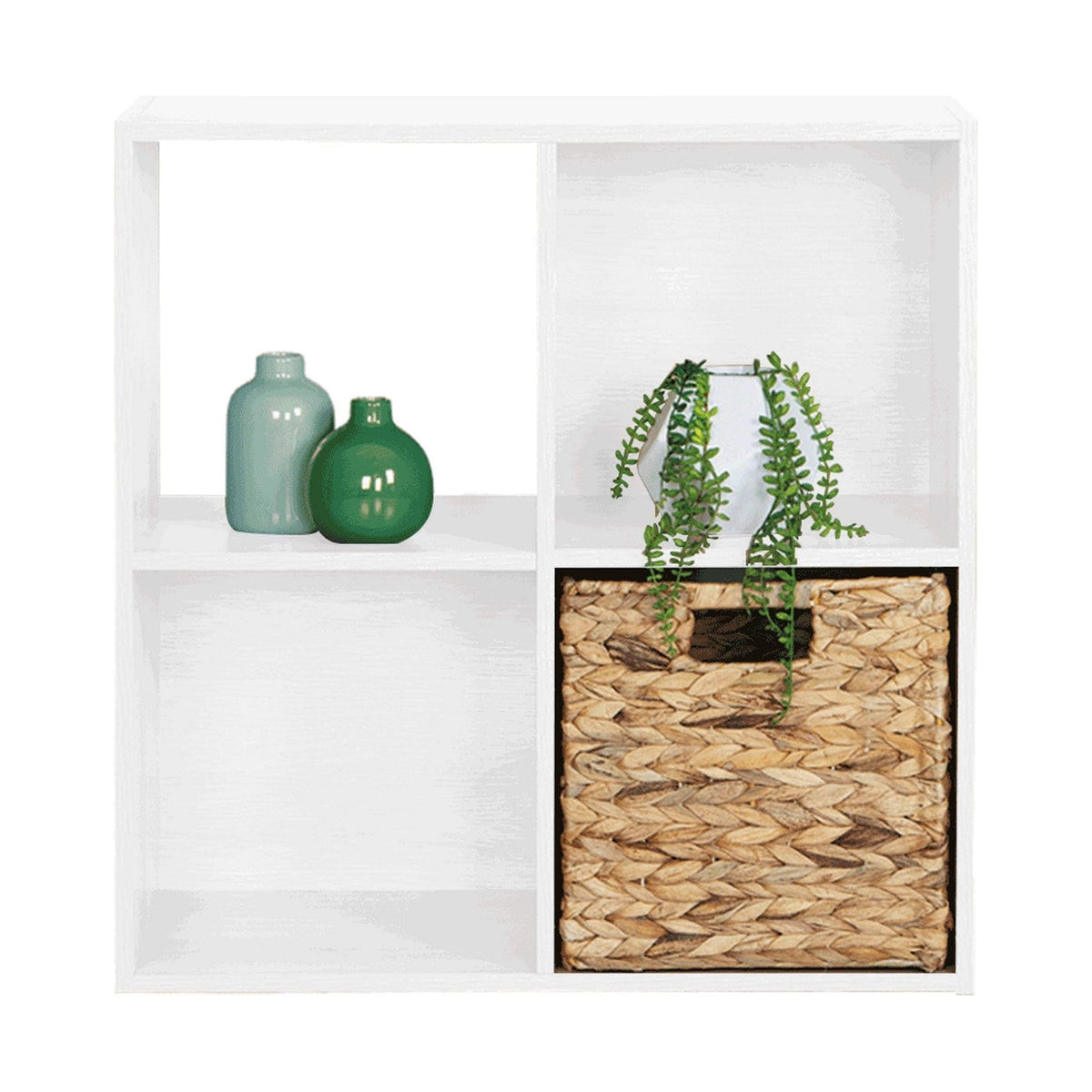 Raft PRETO, alb, PAL, 60x28x60 cm