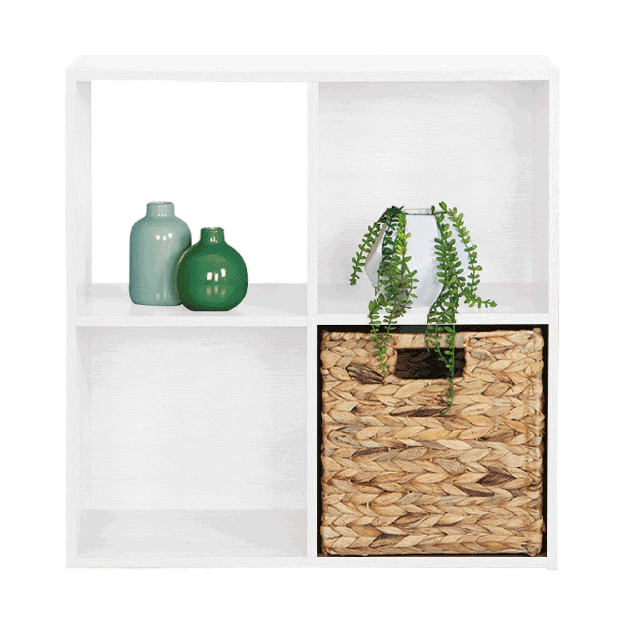 Raft PRETO, alb, PAL, 60x28x60 cm