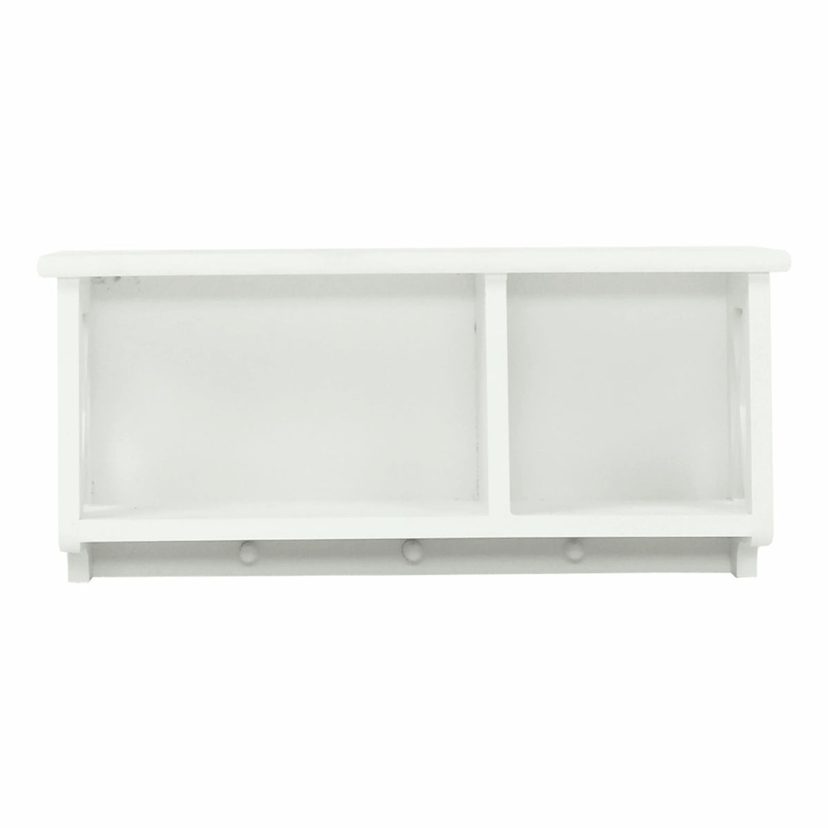 Raft RAFAELLO, alb, lemn, 55x17x25 cm