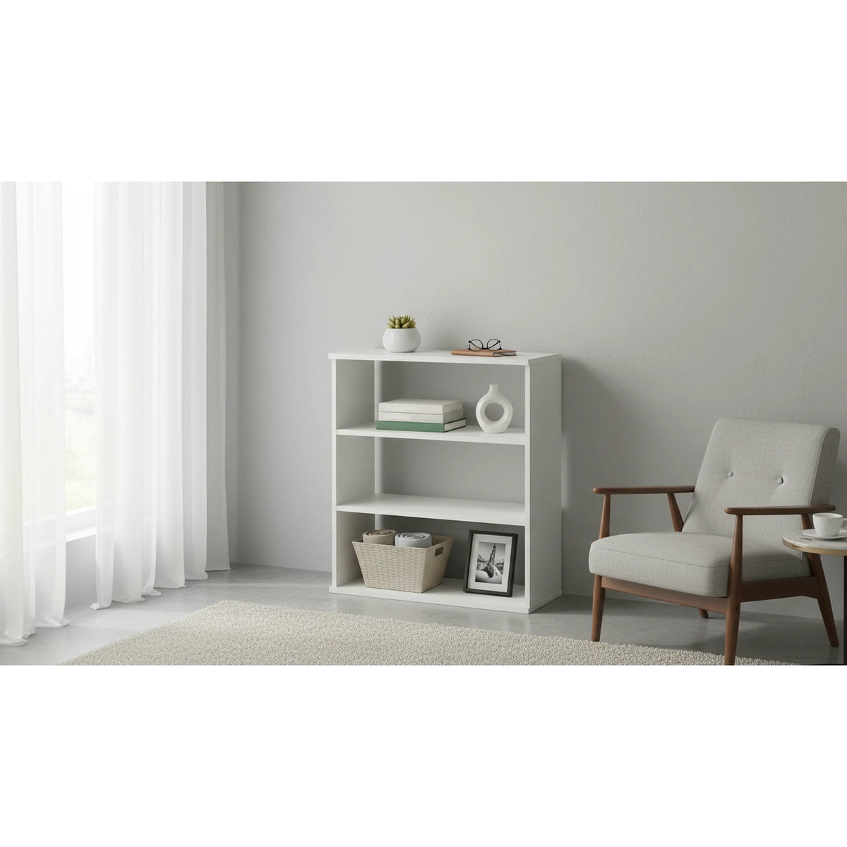 Raft RESITA TYP 4, alb, DTD laminat, 71x35x80 cm