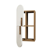 Raft ROSE, alb/nuc, PAL melaminat, 35x22x60 cm
