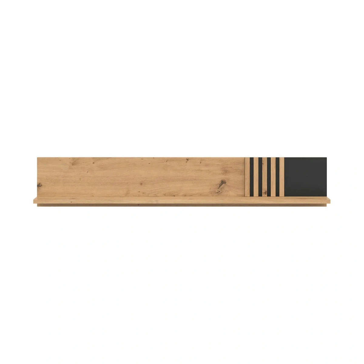Raft VABRES, stejar artisan/negru mat, PAL laminat, 136x23x23 cm