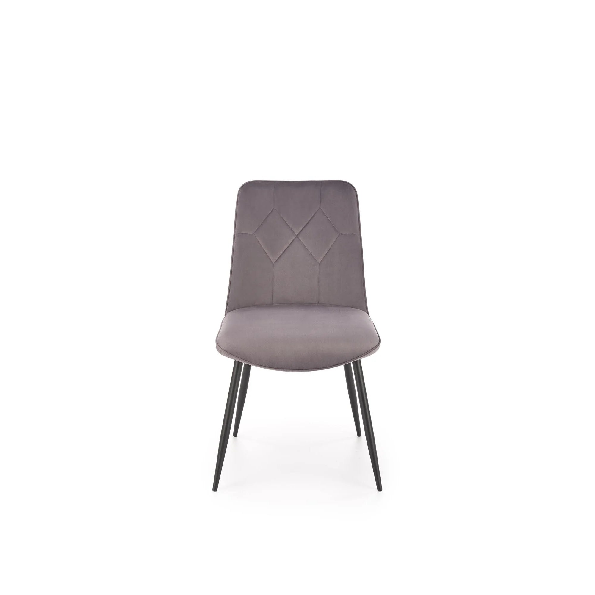 Scaun K539, gri/negru, stofa catifelata/metal, 50x62x84 cm