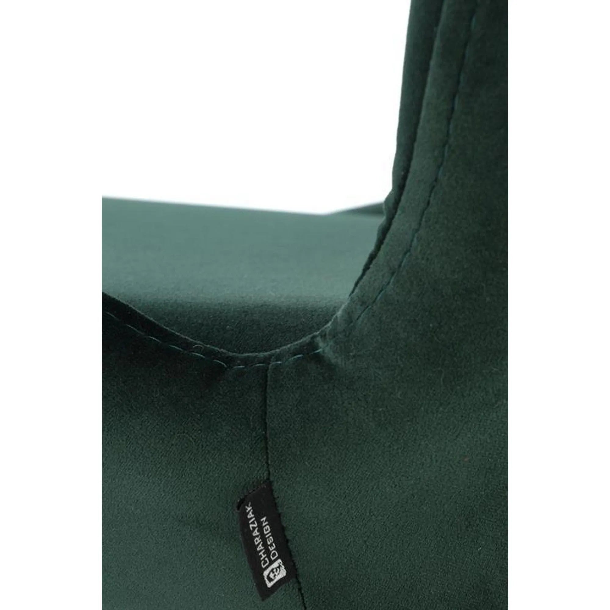 Scaun K454, verde/negru, stofa catifelata/metal, 46x55x83 cm