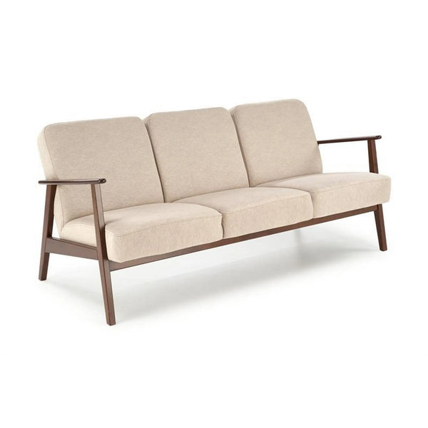 Canapea MILANO 3S, stofa catifelata bej - Castel 15, 175x77x77 cm