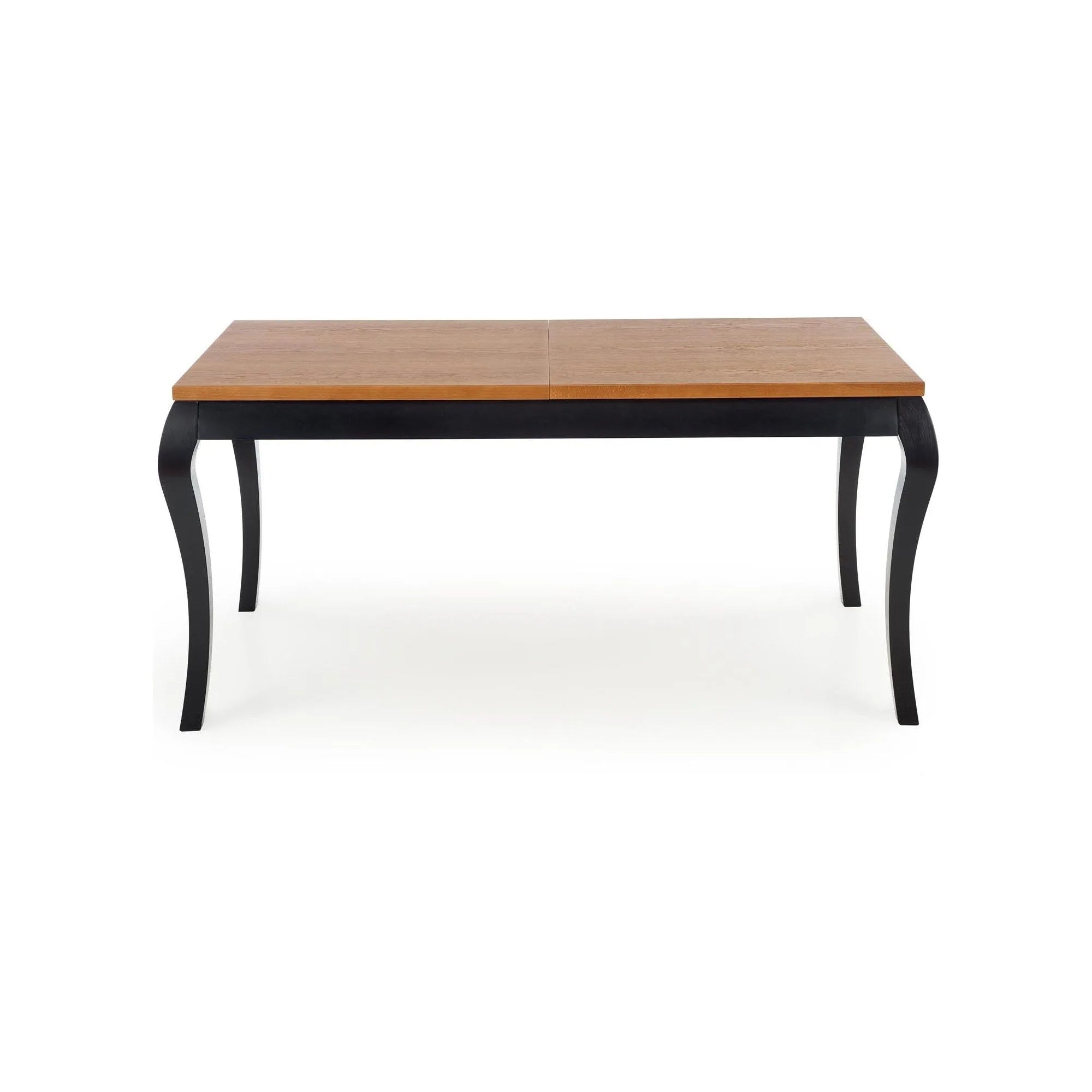 Masa extensibila WINDSOR, stejar/negru, PAL/furnir/lemn, 160/240x90x76 cm