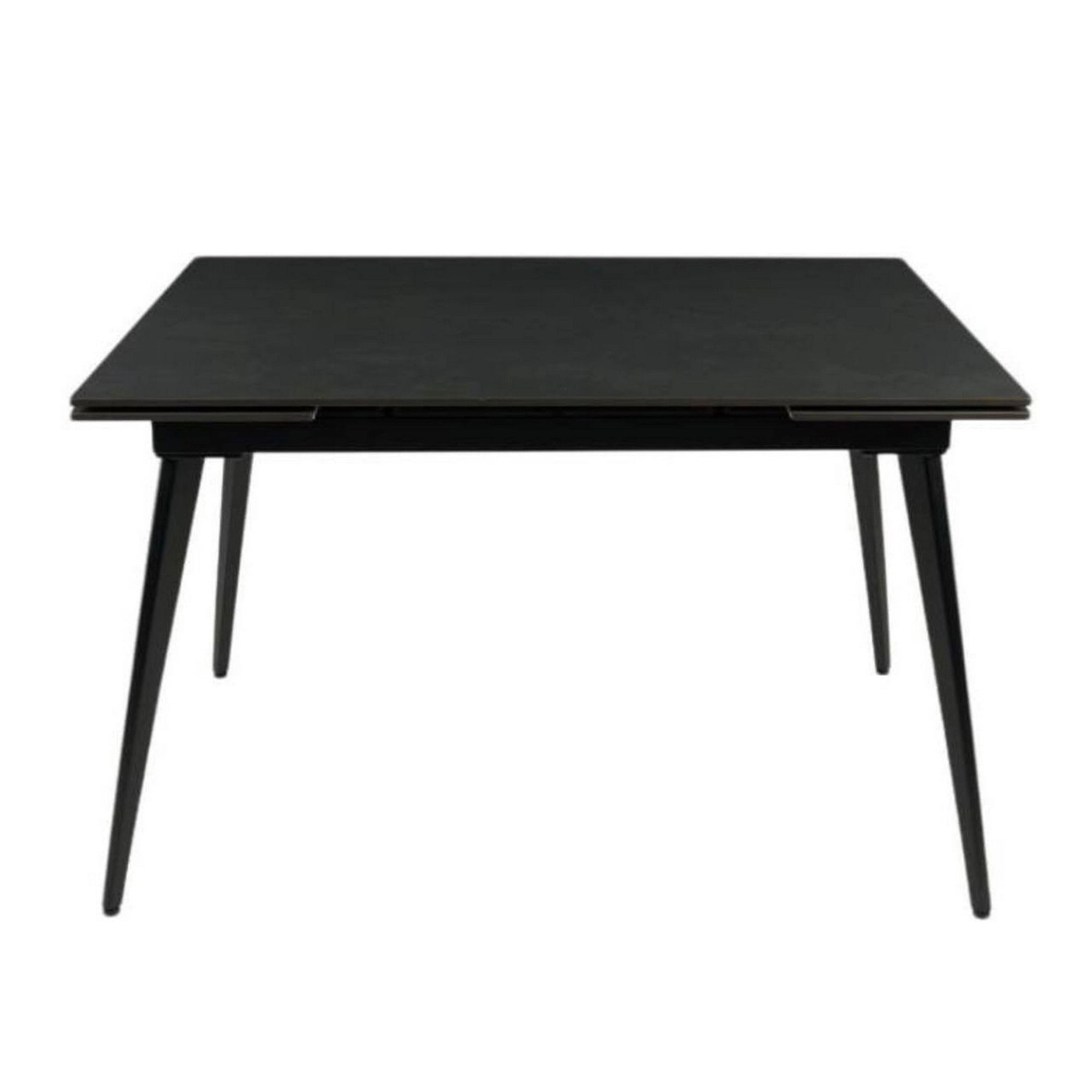 Masa extensibila REEF, negru, ceramica/metal, 120/180x80x76 cm