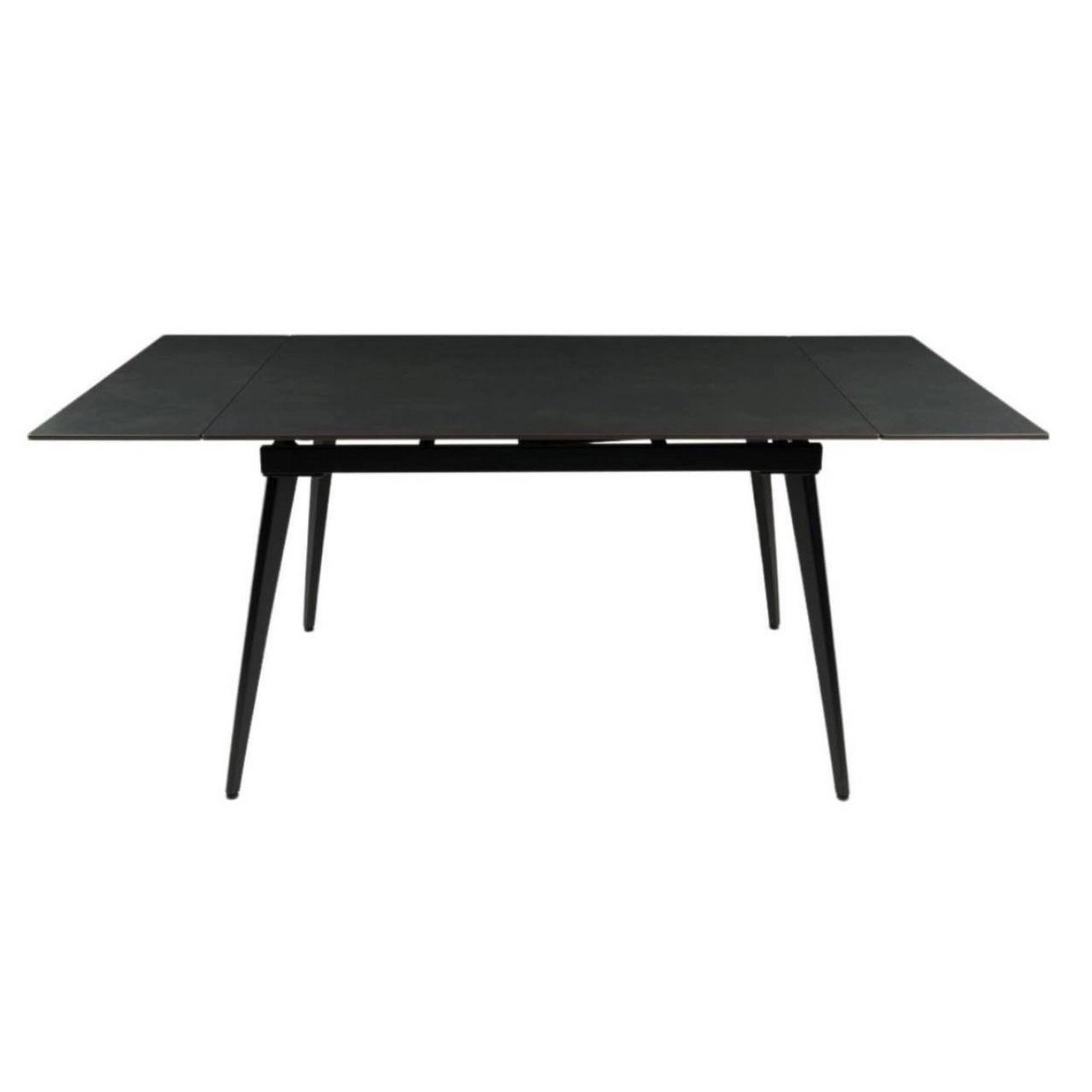 Masa extensibila REEF, negru, ceramica/metal, 120/180x80x76 cm