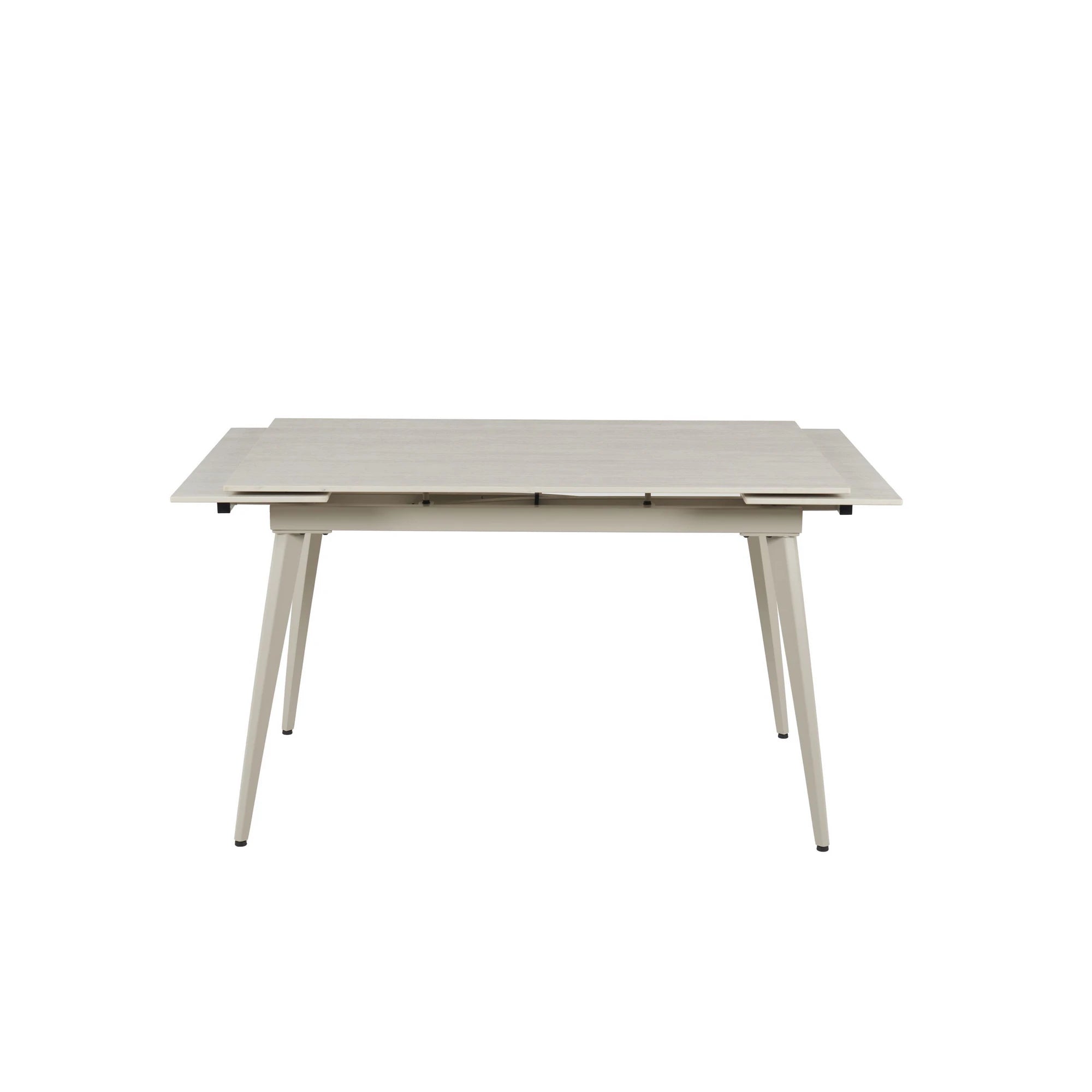 Masa extensibila REEF, grej cu efect de piatra travertin, ceramica/metal, 120/180x80x76 cm