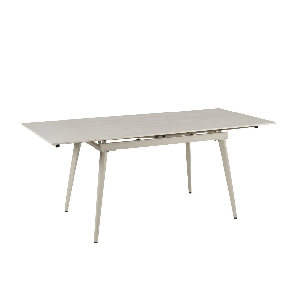 Masa extensibila REEF, grej cu efect de piatra travertin, ceramica/metal, 120/180x80x76 cm