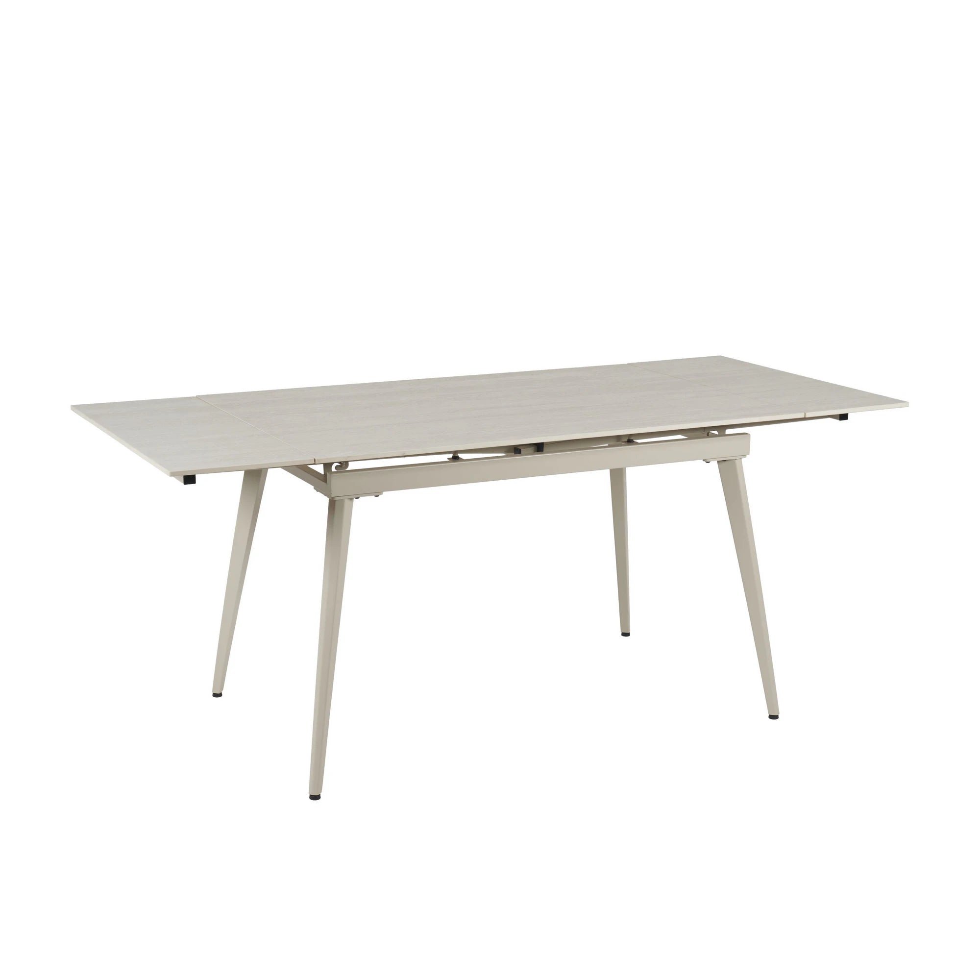Masa extensibila REEF, grej cu efect de piatra travertin, ceramica/metal, 120/180x80x76 cm
