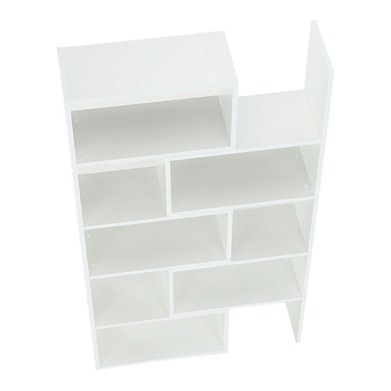 Biblioteca multifunctionala KLOE I, alb, PAL melaminat, 72-125x33x188 cm