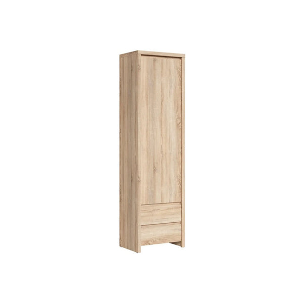 Dulap KASPIAN, stejar sonoma, PAL, cu o usa si 2 sertare, 56x40x201 cm