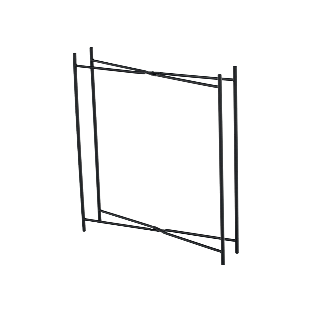 Masuta auxiliara cu tava detasabila RENDER, negru, metal, 47x47x50 cm
