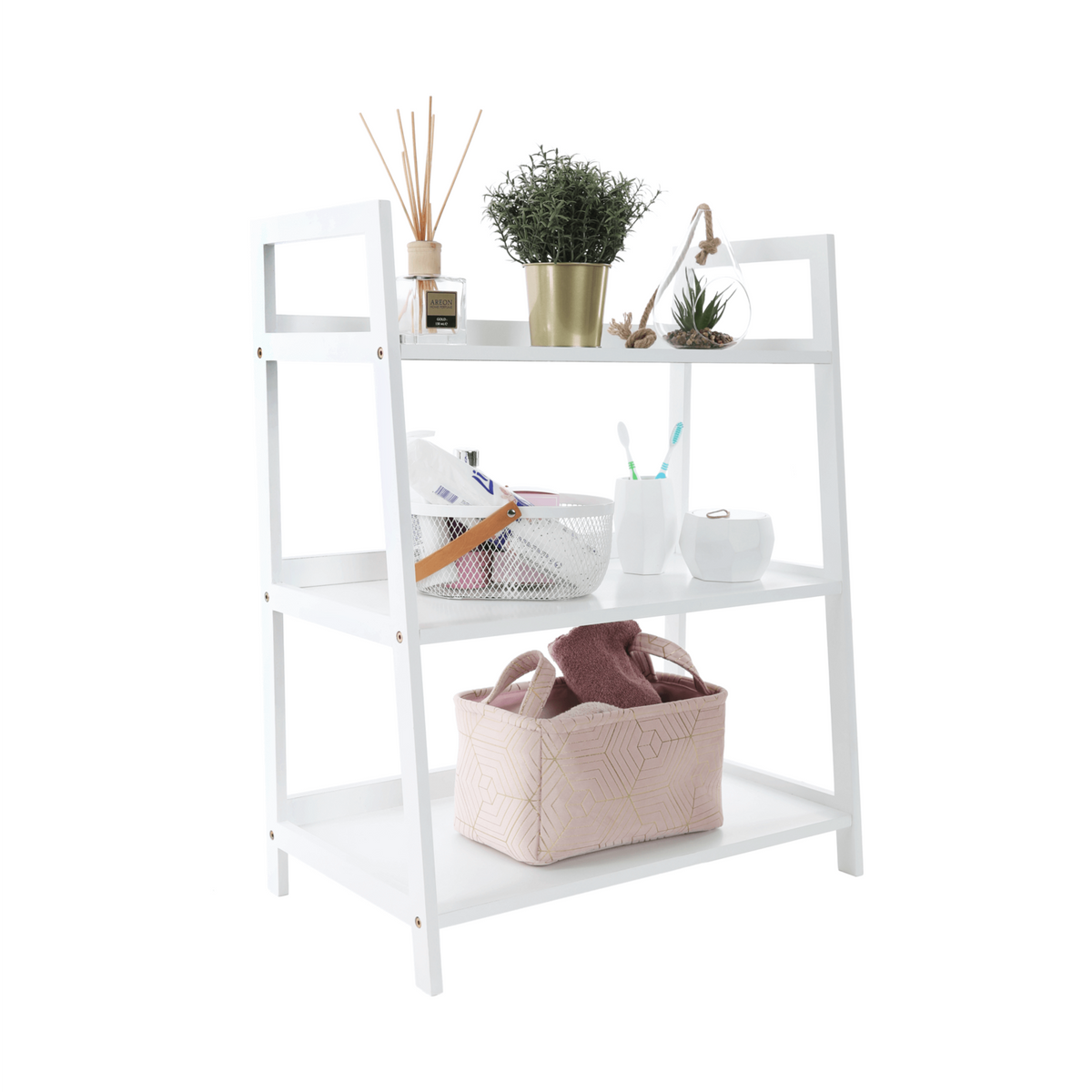 Etajera REON TYP 1, alb, 63x36x78 cm