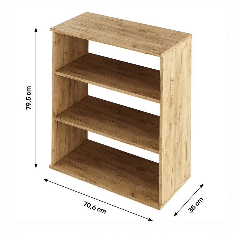 Raft RESITA TYP 4, stejar artisan, DTD laminat, 71x35x80 cm