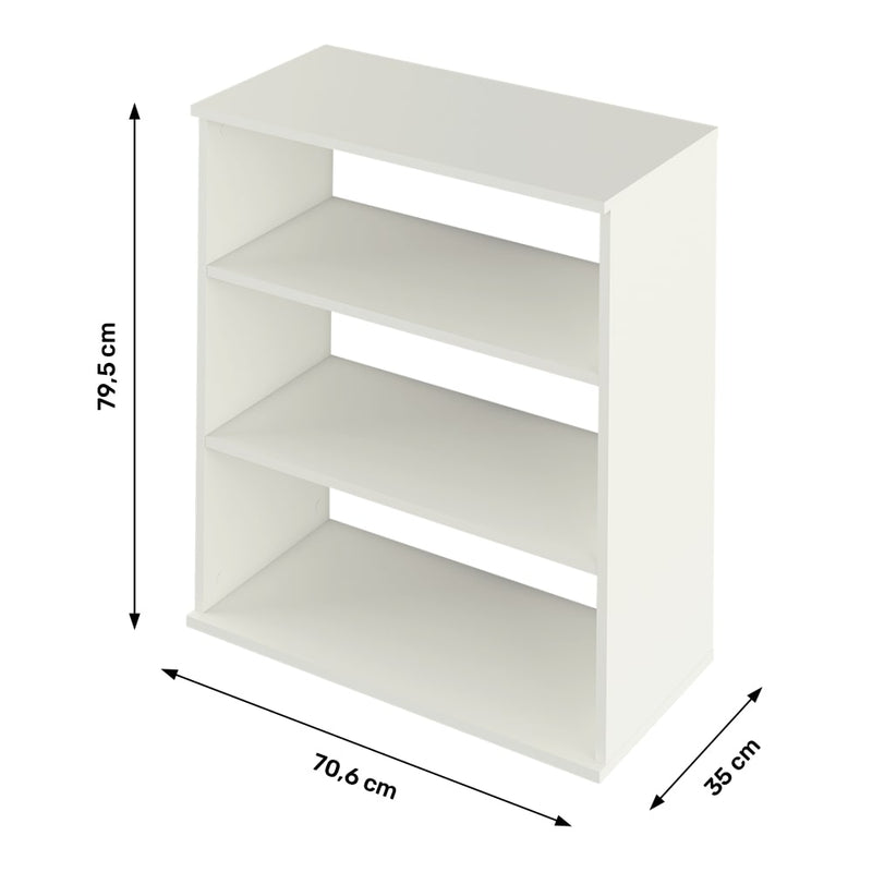 Raft RESITA TYP 4, alb, DTD laminat, 71x35x80 cm