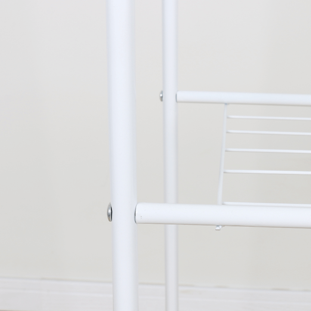 Stander haine RETOR, alb, metal, 60x35x160 cm