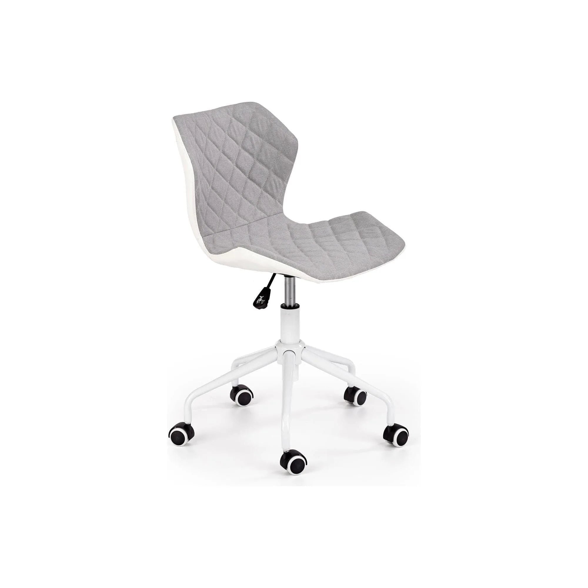 Scaun de birou MATRIX 3, alb/gri, piele ecologica/stofa, 48x57x79/88 cm
