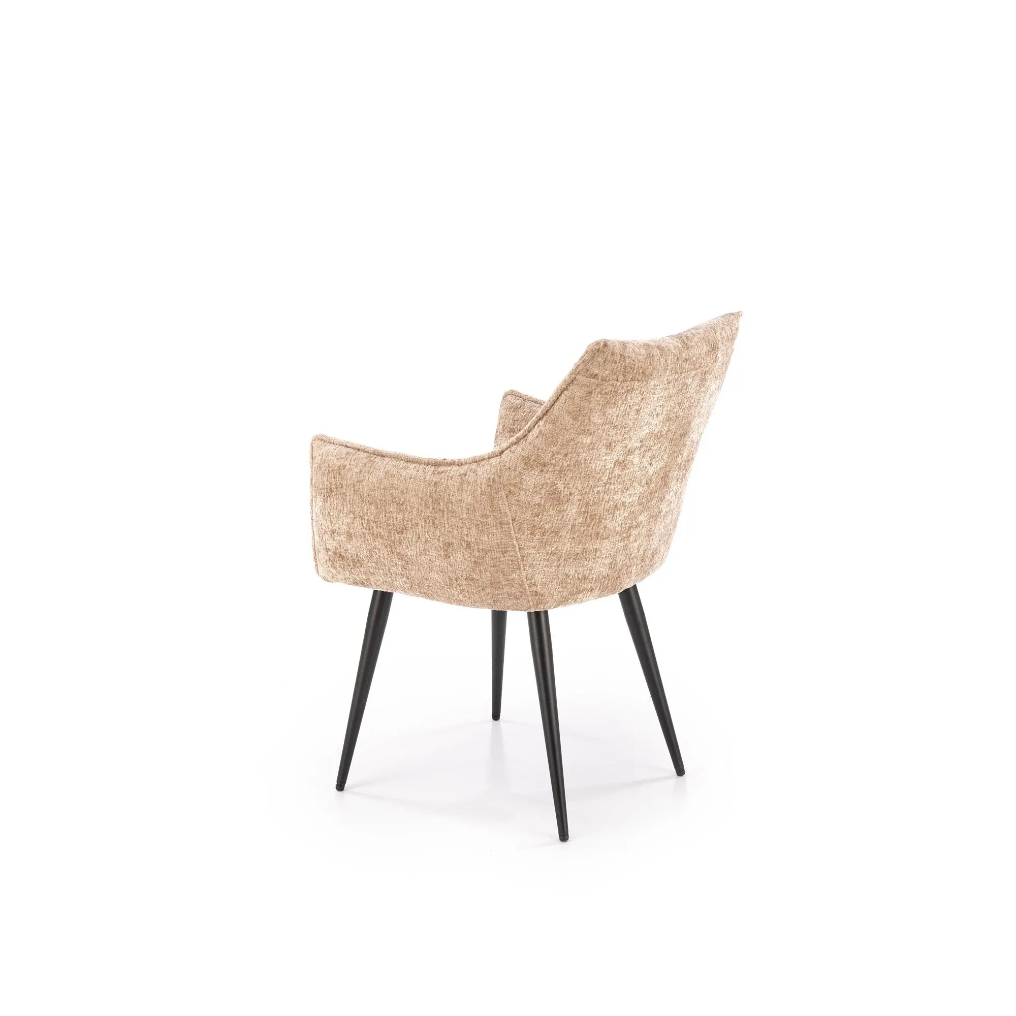 Scaun K559, bej/negru, stofa clasica/metal, 60x59x85 cm
