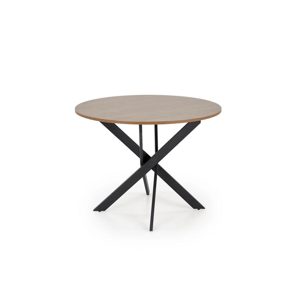 Masa EDGAR, nuc/negru, 100x100x76 cm