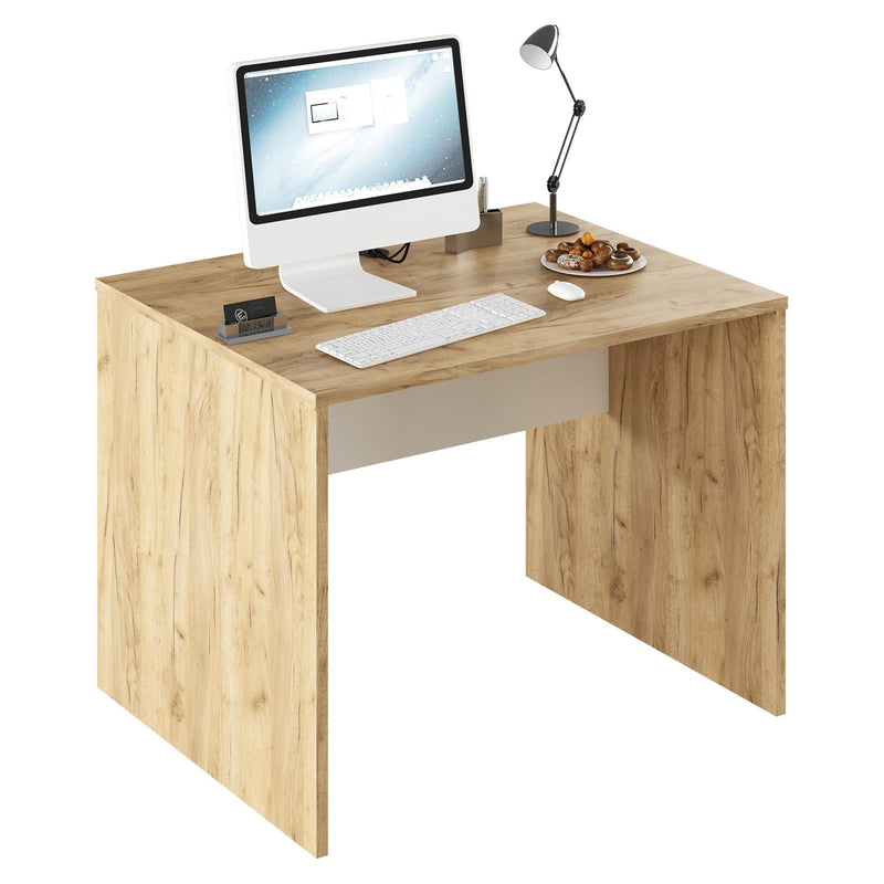 Masă birou RIOMA NEW TYP 12, stejar artisan/alb, DTD laminat, 100x80x76 cm