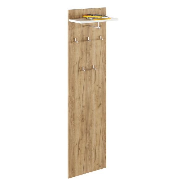 Cuier perete RIOMA TYP 19, stejar artisan/alb, DTD laminat, 50x24.6x180.6 cm